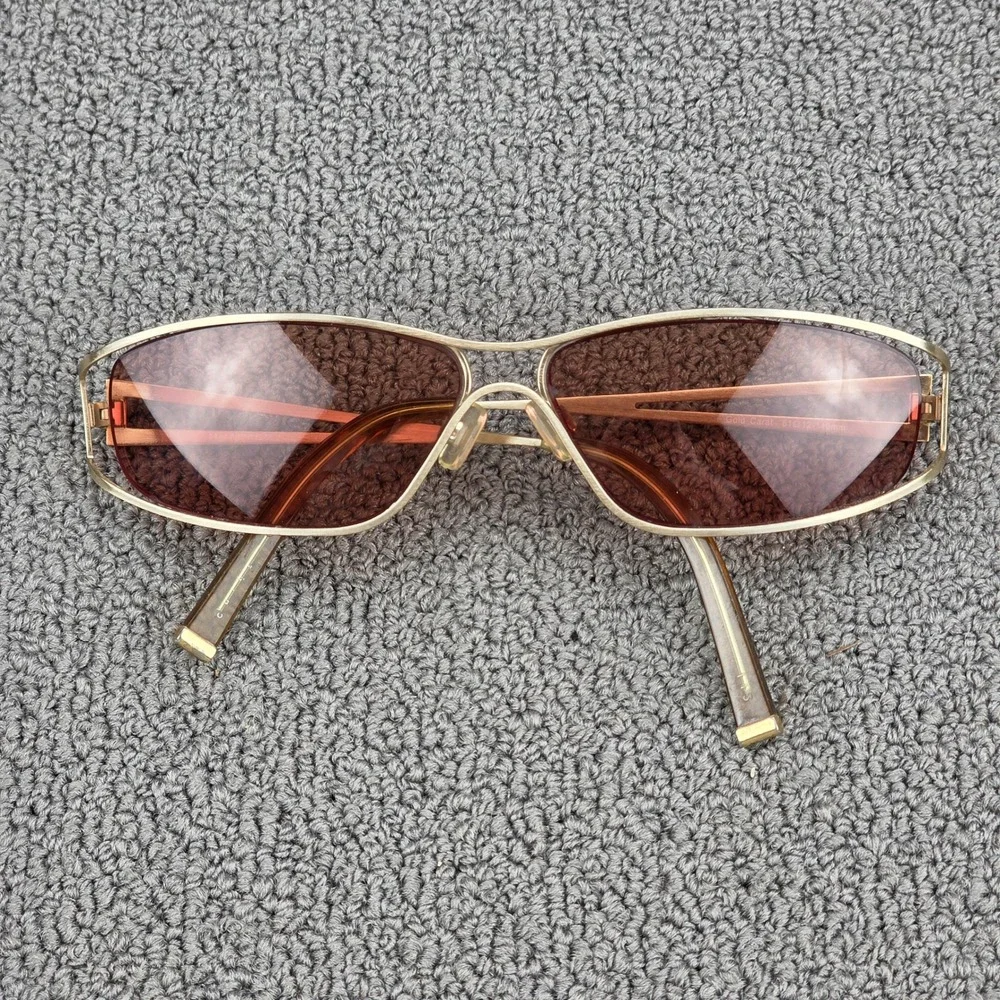 Hummer H2002 Sunglasses Women Gold Carat Y2K Rectangle Metal Frames 61-12-140